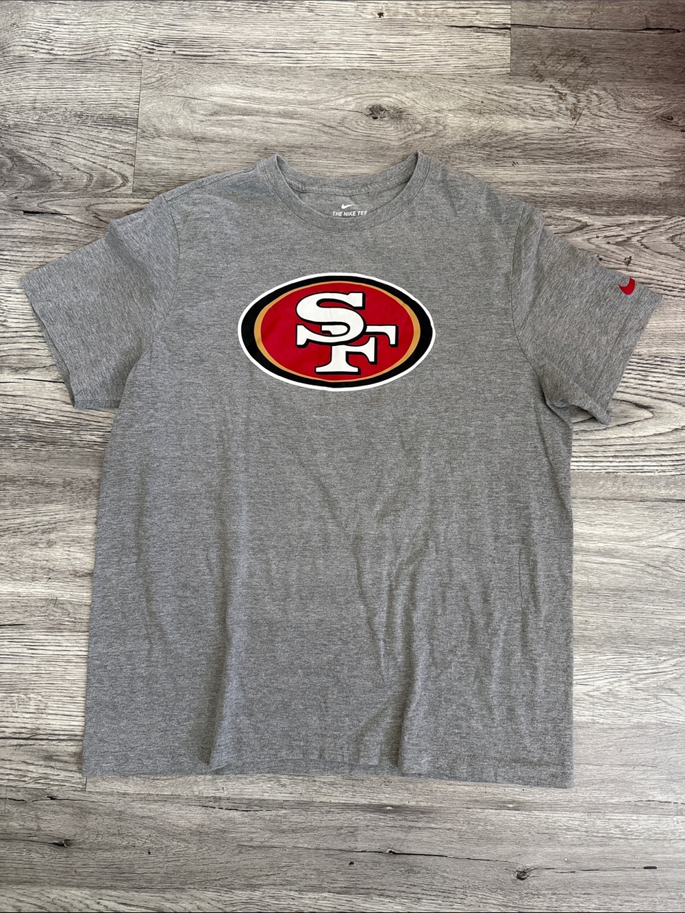 Nike Gray Short Sleeve Tee with Red & White SF Logo